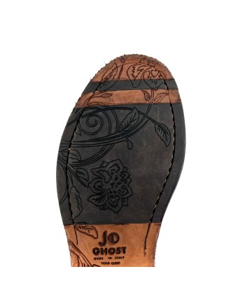 Boots Zippé Arrière en Cuir Cognac prix