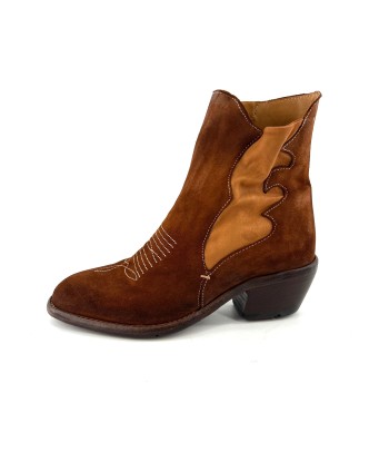 Tiag en Daim et Cuir Stretch Cognac Venez acheter