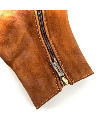 Tiag en Daim et Cuir Stretch Cognac Venez acheter