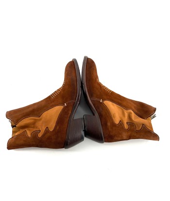 Tiag en Daim et Cuir Stretch Cognac Venez acheter