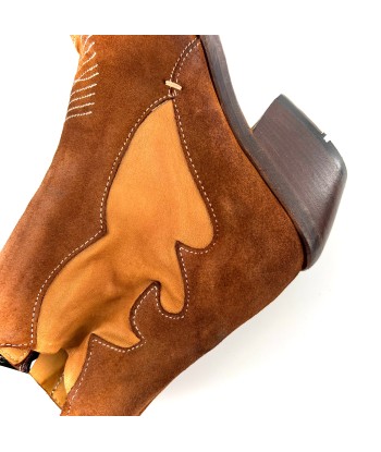 Tiag en Daim et Cuir Stretch Cognac Venez acheter