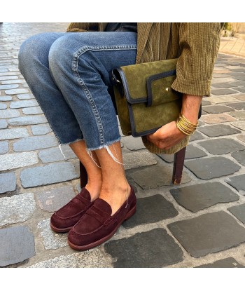 Mocassin en Daim Burgundy votre