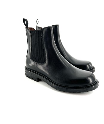 Chelsea Boots Semelle Crantée en Cuir Noir Découvrez la collection