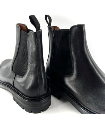 Chelsea Boots Semelle Crantée en Cuir Noir Découvrez la collection