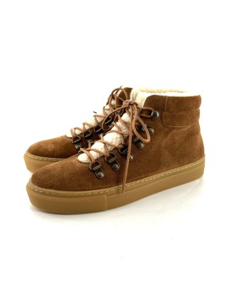 Chaussure Lacets Fourrée LAYLA en Daim Camel acheter