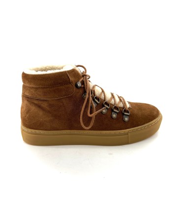 Chaussure Lacets Fourrée LAYLA en Daim Camel acheter