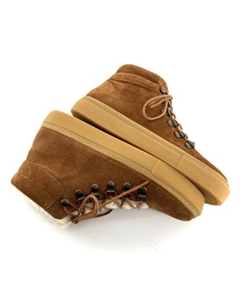 Chaussure Lacets Fourrée LAYLA en Daim Camel acheter