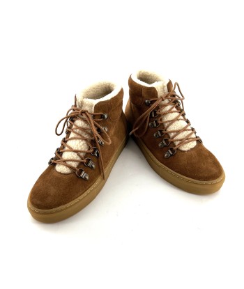 Chaussure Lacets Fourrée LAYLA en Daim Camel acheter