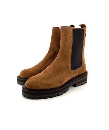 Boots Semelle Cranté JOELY en Daim Camel soldes