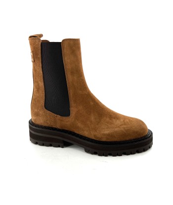 Boots Semelle Cranté JOELY en Daim Camel soldes