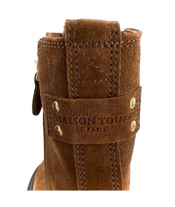 Boots Semelle Cranté JOELY en Daim Camel soldes