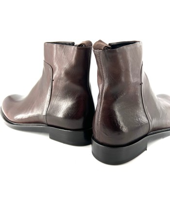 Boots Zippé Intérieur en Cuir Marron 50-70% off 