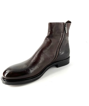 Boots Zippé Intérieur en Cuir Marron 50-70% off 