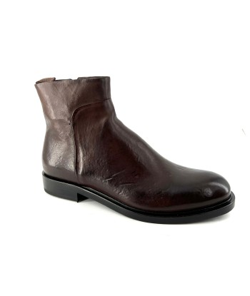 Boots Zippé Intérieur en Cuir Marron 50-70% off 