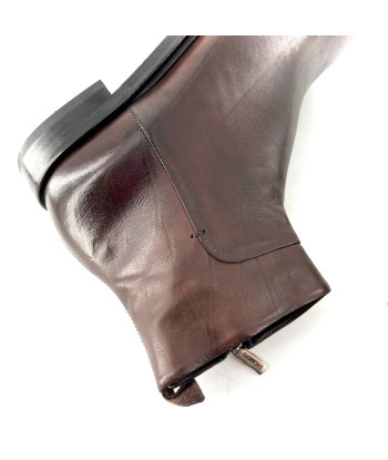 Boots Zippé Intérieur en Cuir Marron 50-70% off 