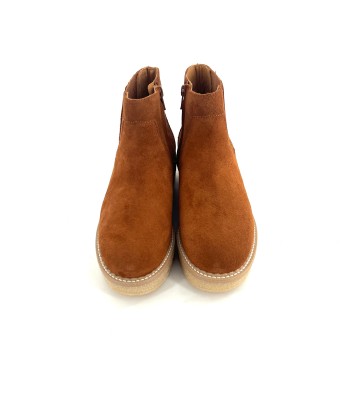 Boots Semelle Crêpe PALLAS ZIP BEETLE en Suede Caramel Pour