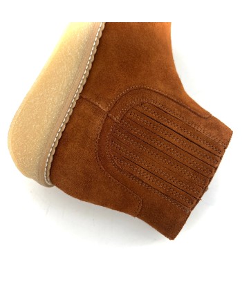 Boots Semelle Crêpe PALLAS ZIP BEETLE en Suede Caramel Pour