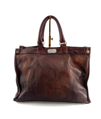 Sac GLAMOUR en Cuir Rusty Brown Par le système avancé 