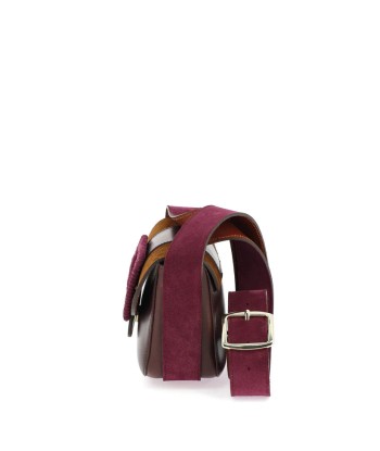 Sac le JUNE BI MAT en cuir et Daim Bordeaux Choco Cardinal de technologie