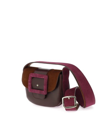 Sac le JUNE BI MAT en cuir et Daim Bordeaux Choco Cardinal de technologie