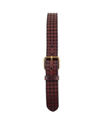 Ceinture Cuir Perforé Marron livraison gratuite