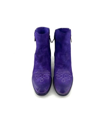 Boots Tiag Talon Trotteur en Cuir en Croûte Violet JUSQU'A -70%! 