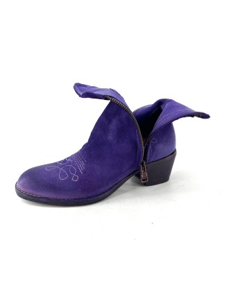 Boots Tiag Talon Trotteur en Cuir en Croûte Violet JUSQU'A -70%! 