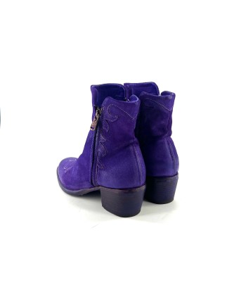 Boots Tiag Talon Trotteur en Cuir en Croûte Violet JUSQU'A -70%! 