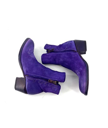 Boots Tiag Talon Trotteur en Cuir en Croûte Violet JUSQU'A -70%! 