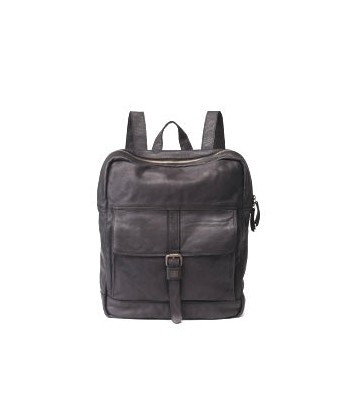 Sac à Dos en Cuir Lavé Noir sur le site 