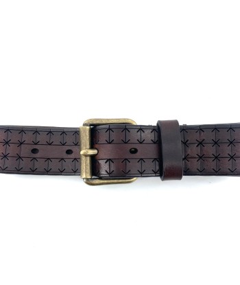 Ceinture Cuir Perforé Marron livraison gratuite