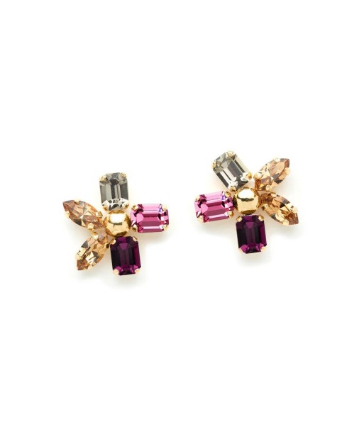 Boucles d'Oreilles STELLA L en Cristal Rose de l' environnement