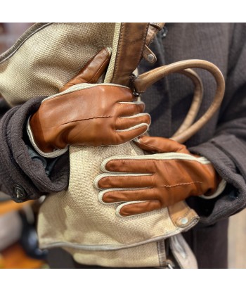 Gants en Textile et Cuir Camel ou a consommer sur place