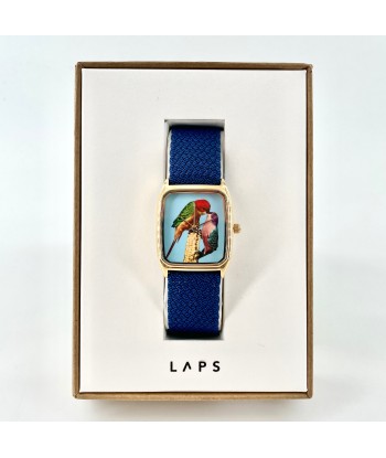 Montre POP CORN Bracelet Perlon Bleu Cobalt plus qu'un jeu 