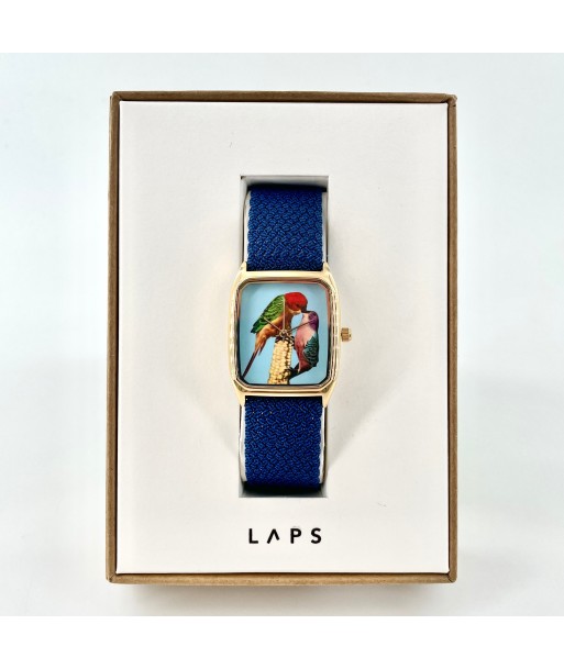 Montre POP CORN Bracelet Perlon Bleu Cobalt plus qu'un jeu 