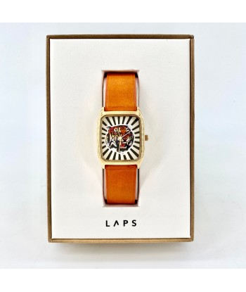 Montre BENGALLE Noir Bracelet Perlon Orange pas cher 