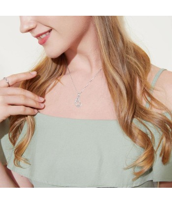 Collier Mère Fille Girafe (Argent) pas cher 