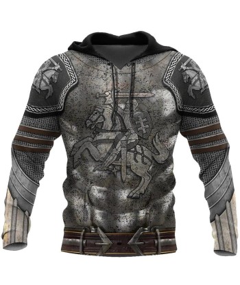 Knight Wikinger Hoodie brillant des détails fins