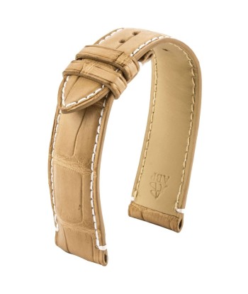 Leather watch band - Arabian Desert - Beige alligator du meilleur 