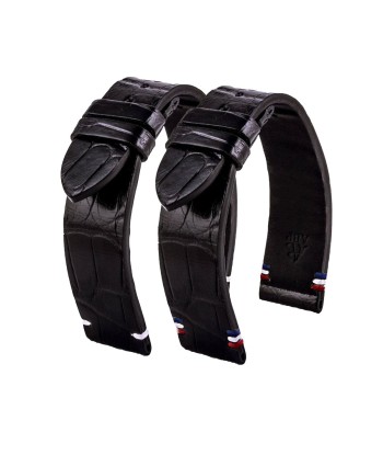 Leather watch strap - Diplomat - Black alligator sélection de produits