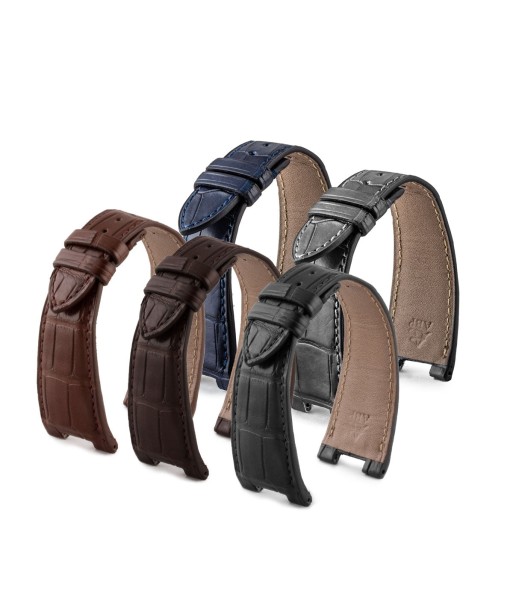 Patek Philippe Nautilus - Leather watch band - Alligator ( Black / Grey / Brown / Blue...) Comparez plus de prix