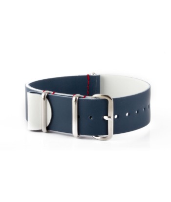 République - Rubber calf NATO strap - Blue solde