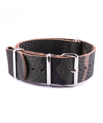 Leather Nato watch band - Camo buffalo store