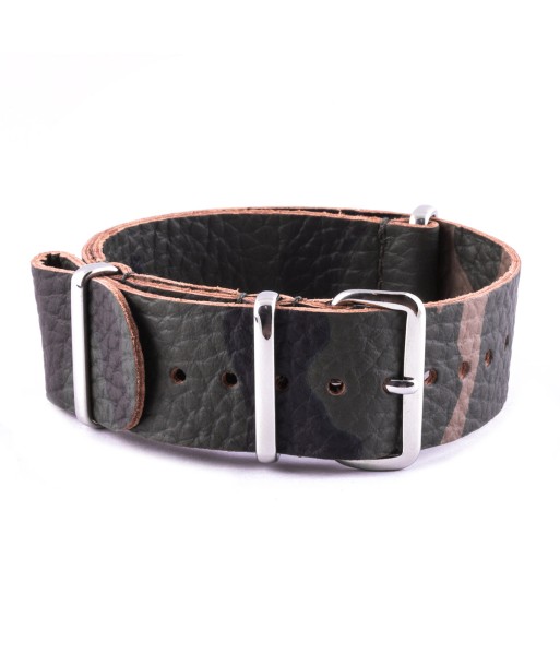 Leather Nato watch band - Camo buffalo store