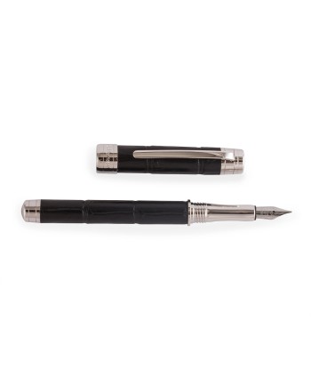 Fountain pen – Rhodium steel , gold colored steel or black PVD finish –  alligator Profitez des Offres !