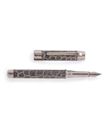 Fountain pen – Rhodium steel , gold colored steel or black PVD finish –  alligator Profitez des Offres !