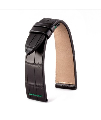 Rolex Kermit - Leather watch band - Black alligator / green des créatures d'habitude