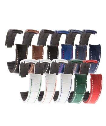 Rolex  - R Strap leather watch strap " Special editions" - alligator - Black brown, blue red... Amélioration de cerveau avec