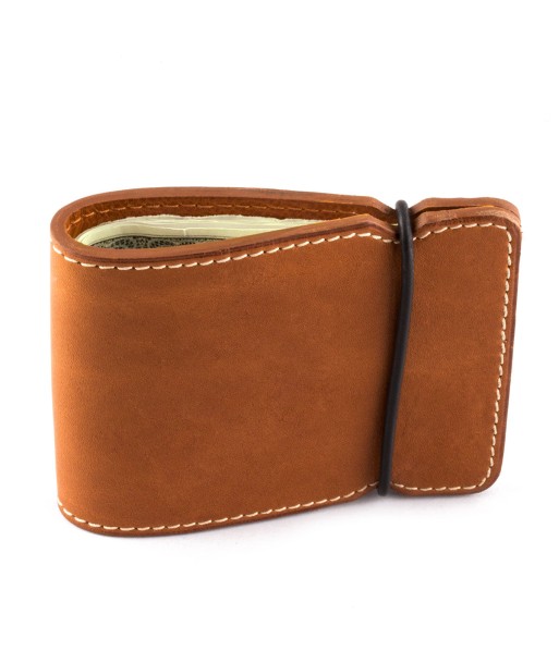 "Golf" leather banknotes holder - Gold brown barenia type calf prix