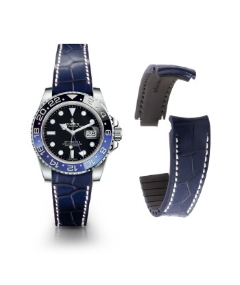 Rolex  - R Strap leather watch strap " Special editions" - alligator - Black brown, blue red... Amélioration de cerveau avec